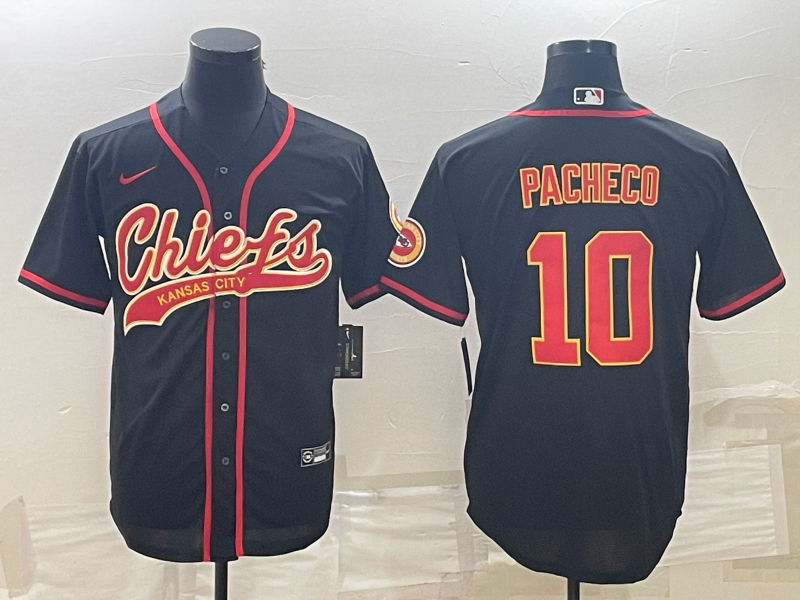 Men's Kansas City Chiefs Isiah Pacheco Black Game Jersey Joint Edition football jersey product view 1