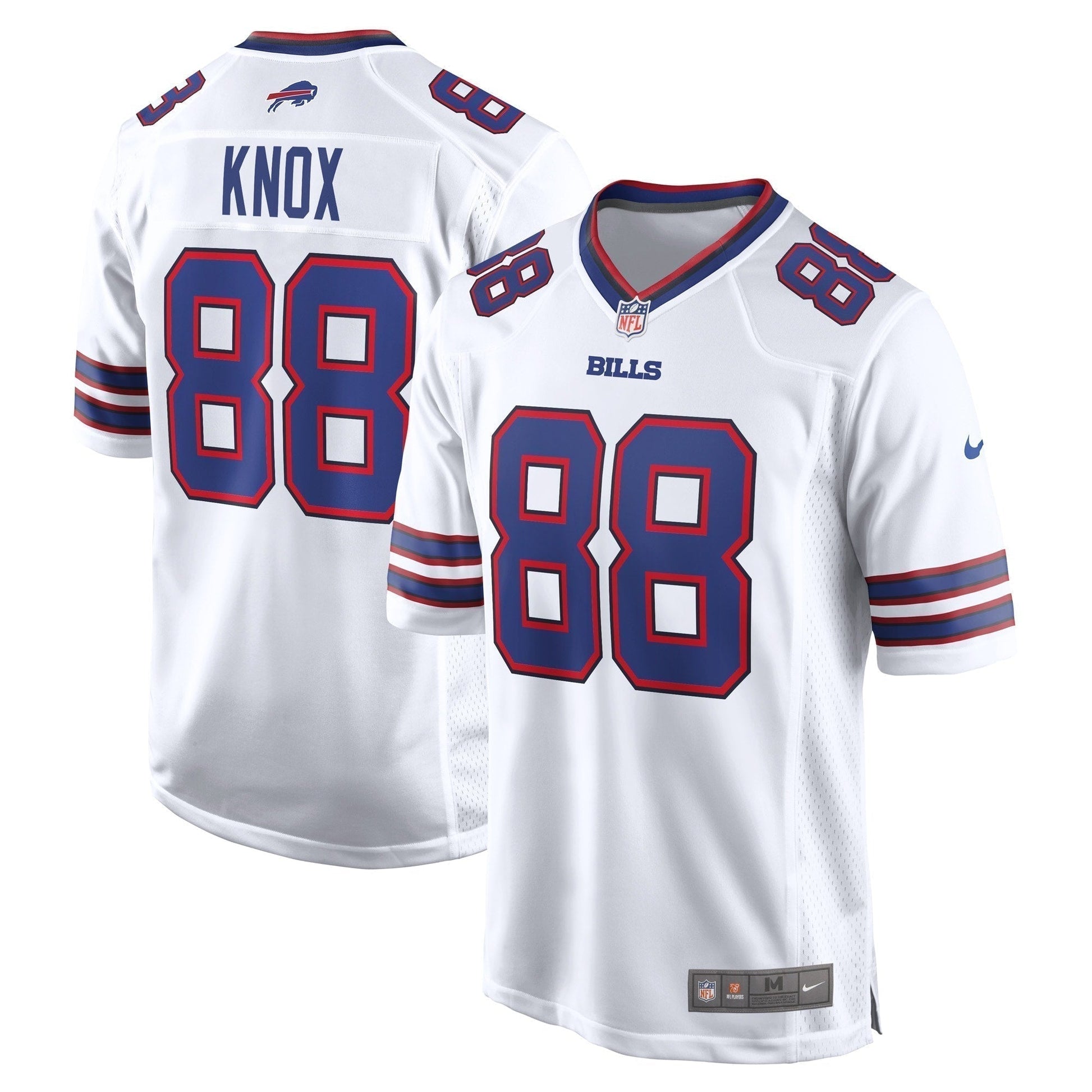 Dawson Knox Buffalo Bills Away Game Jersey - White football jersey product view 1
