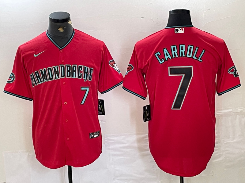 Men's Arizona Diamondbacks Corbin Carroll #7 Red Replica Player Jersey1 baseball jersey product view 1