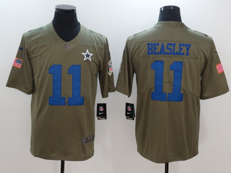 Men's Dallas Cowboys Cole Beasley #11 Brown Game Jersey1 football jersey product view 1