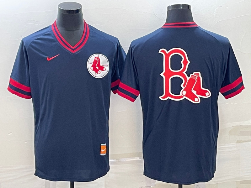 Men's Boston Red Sox Navy Blank Replica Jersey baseball jersey product view 1