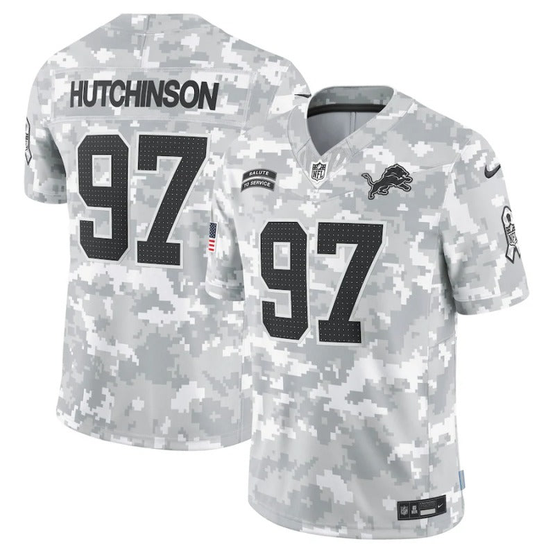 Aidan Hutchinson Detroit Lions Salute To Service 2024 Jersey football jersey product view 1