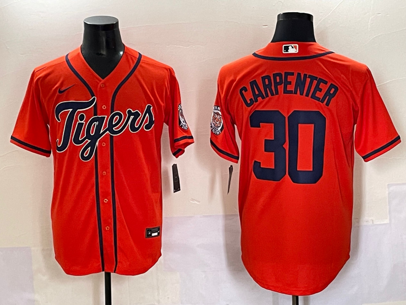 Men's Detroit Tigers Kerry Carpenter Orange Limited Player Jersey baseball jersey product view 1