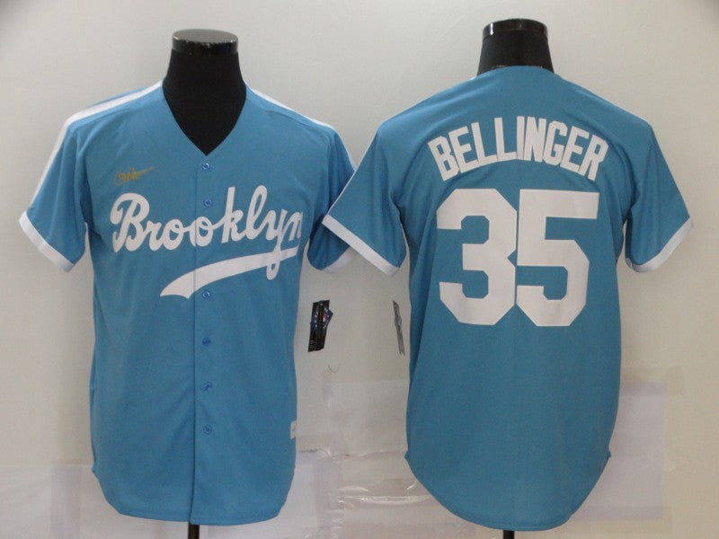 Men's Los Angeles Dodgers Cody Bellinger Light Blue Replica Baseball Jersey baseball jersey product view 1