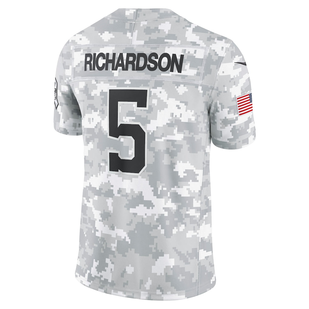 IN.Colts #5 Anthony Richardson Arctic Camo 2024 Salute to Service Limited Jersey football jersey product view 1