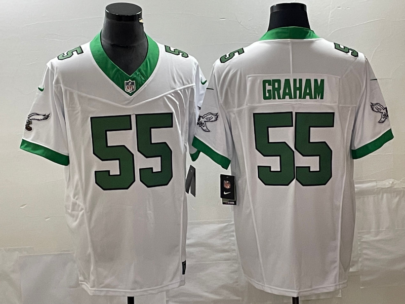 Men's Philadelphia Eagles Brandon Graham White Game Player Jersey football jersey product view 1
