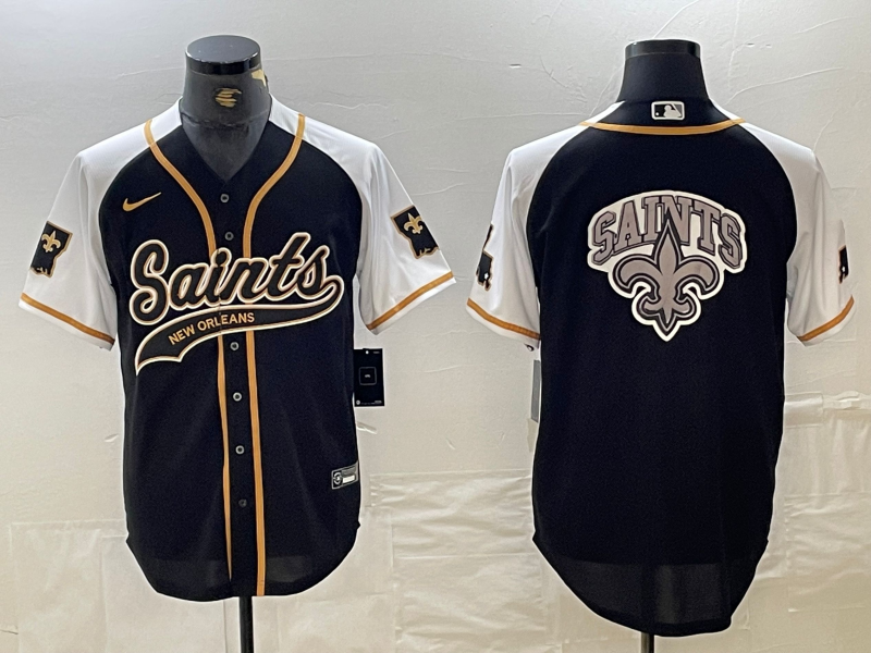 Men's New Orleans Saints Black Team Game Jersey1 football jersey product view 1