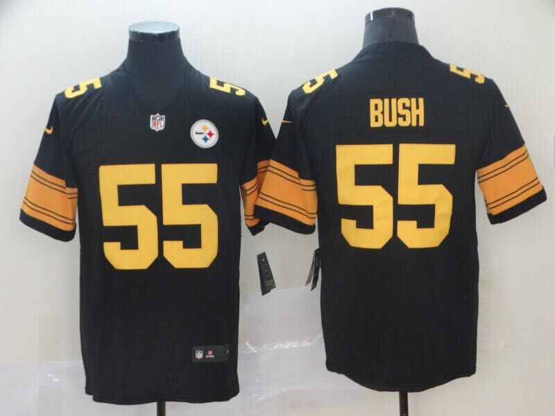 Men's Pittsburgh Steelers Devon Bush Jr. Black Alternate Legend Jersey football jersey product view 1
