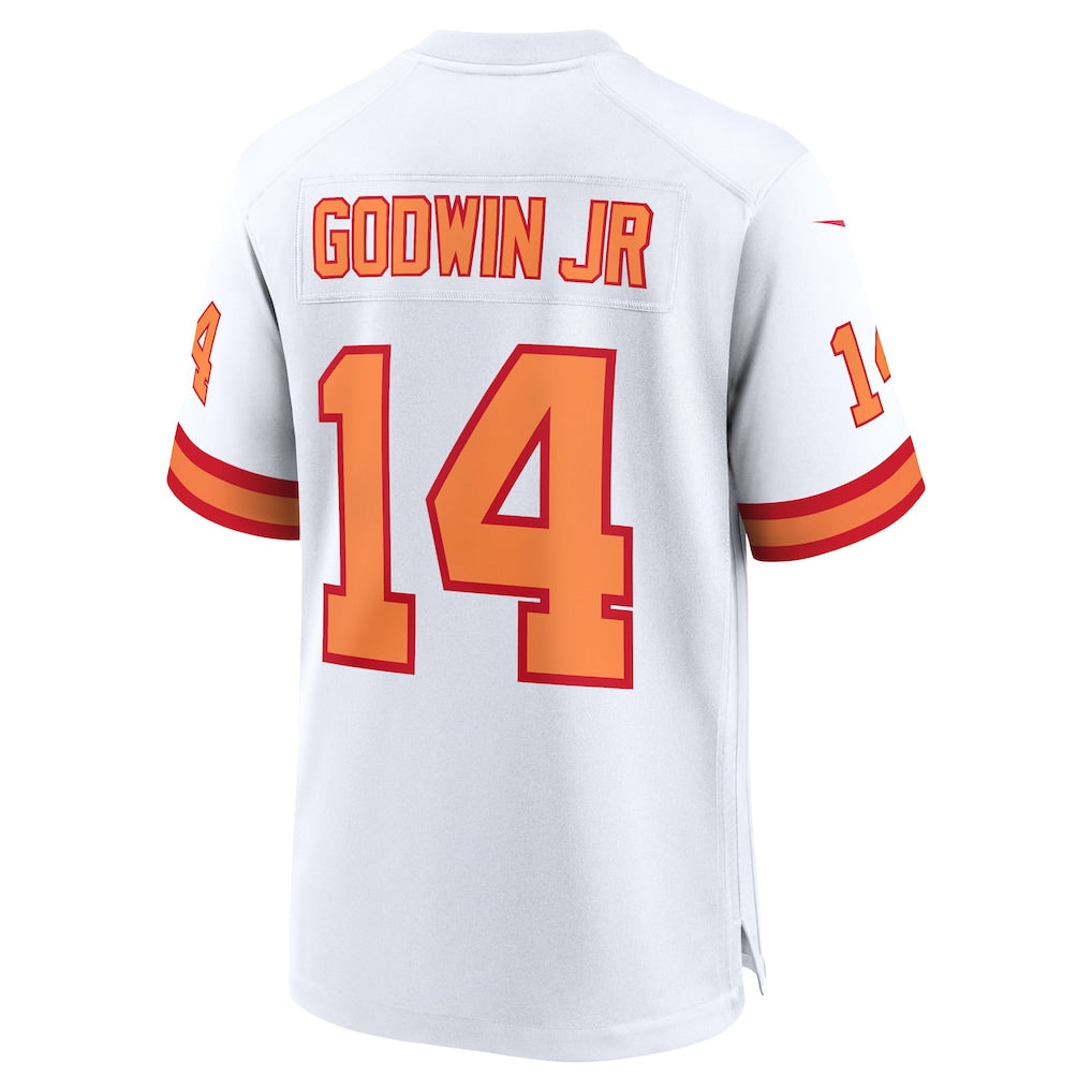 TB.Buccaneers #14 Chris Godwin Jr. White 50th Season Game Jersey football jersey product view 1