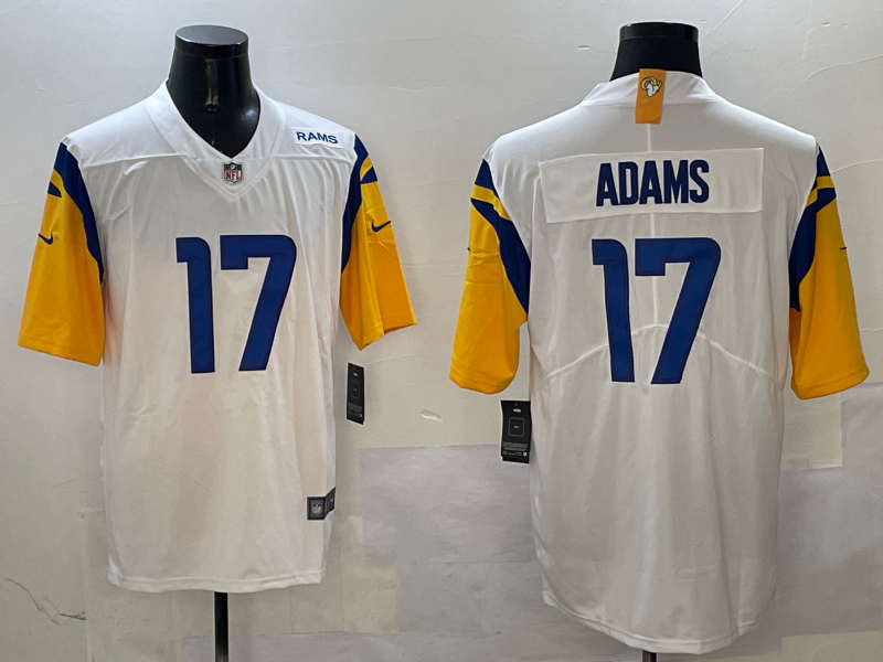 Men's Los Angeles Rams Davante Adams White Game Player Jersey football jersey product view 1