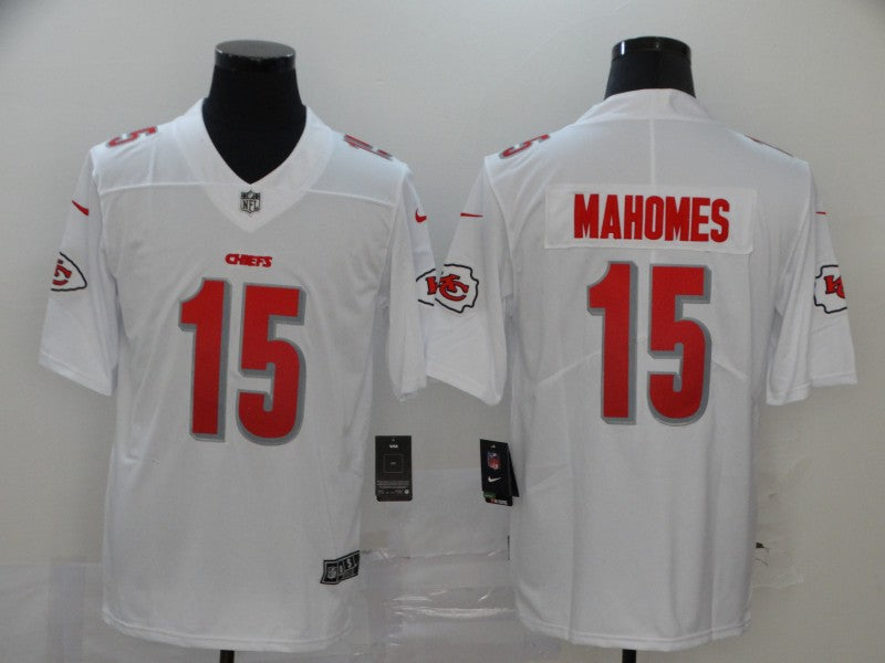 Men's Kansas City Chiefs #15 Patrick Mahomes White Player Game Jersey1 football jersey product view 1