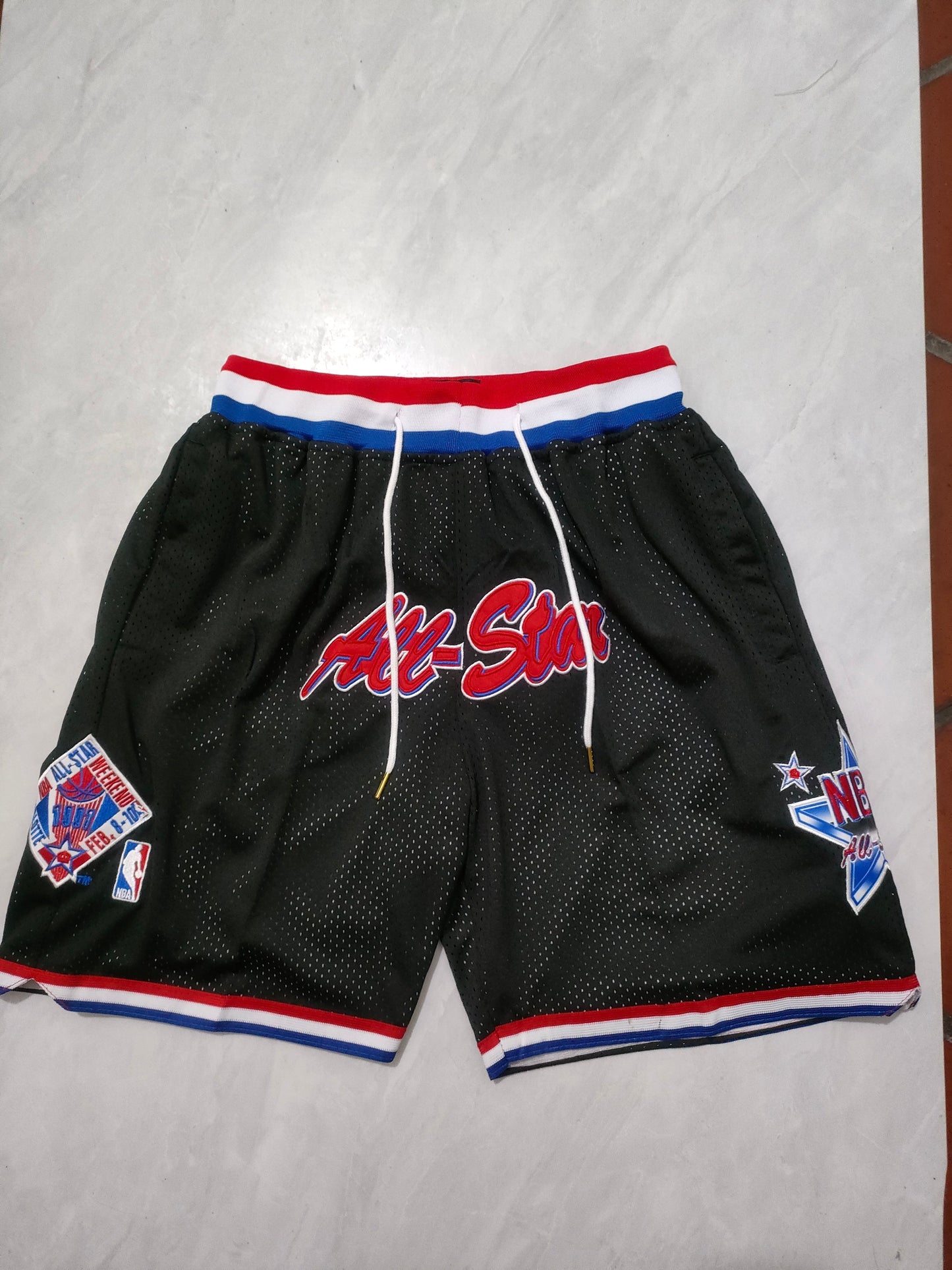 JUST DON All Star Black Pocket Shorts sports jersey product view 1
