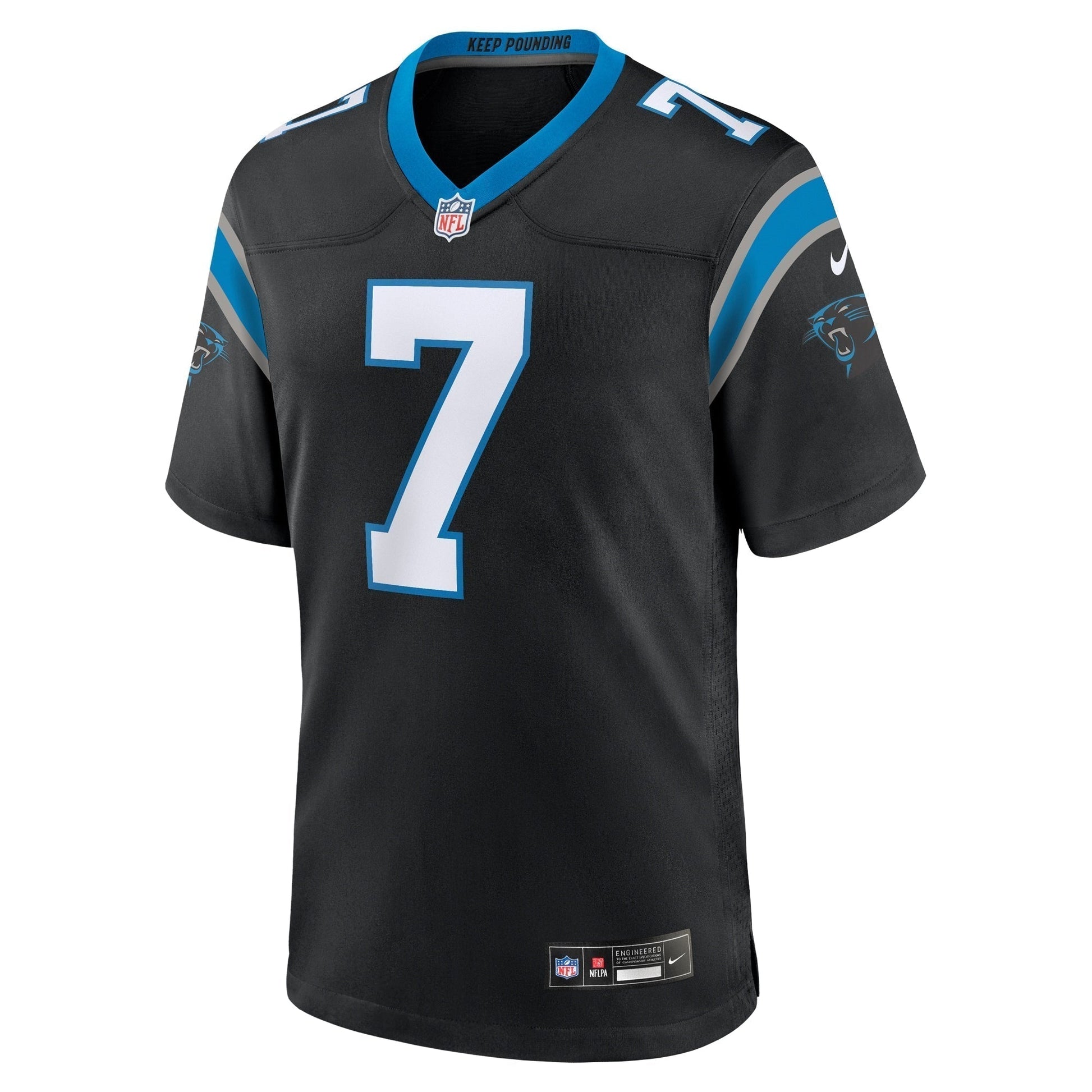 Jadeveon Clowney Carolina Panthers Game Jersey - Black football jersey product view 2