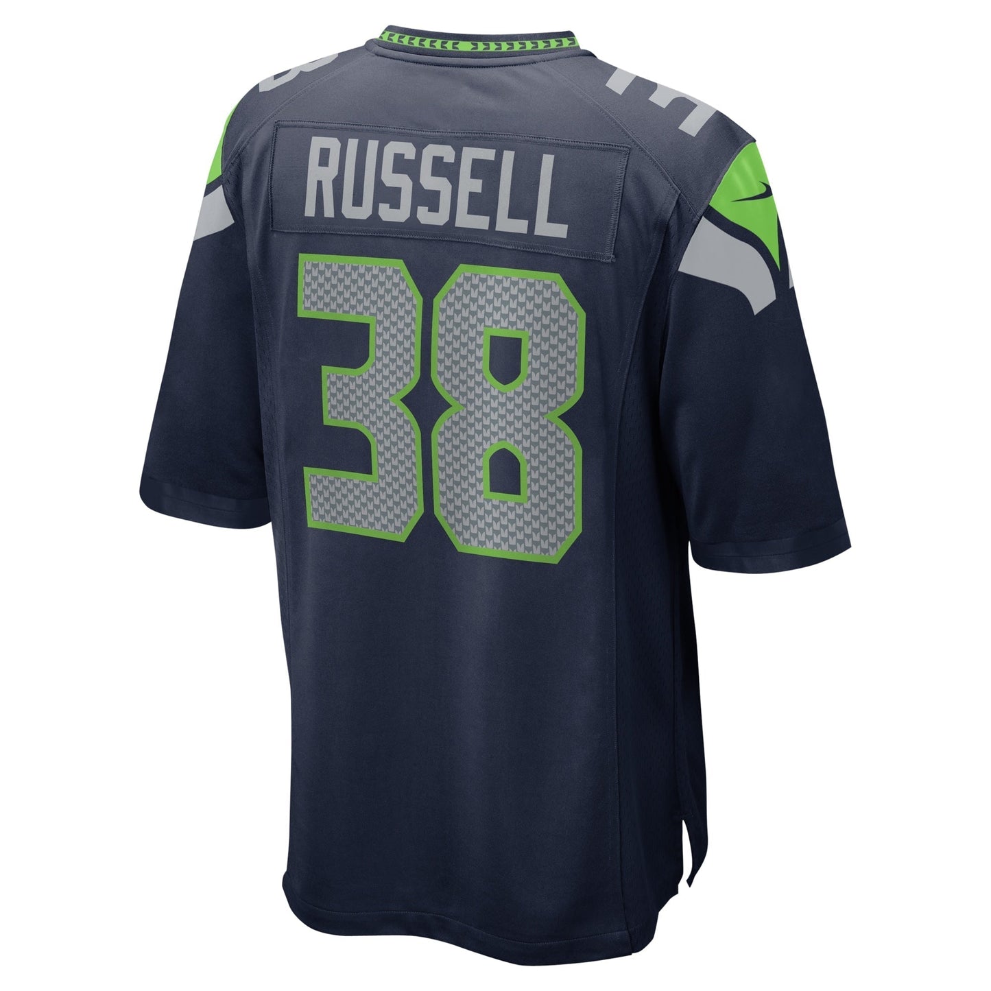 Brady Russell Seattle Seahawks Game Jersey - College Navy football jersey product view 3