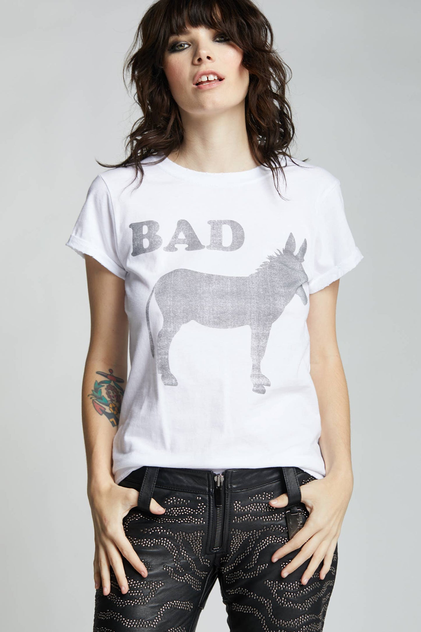 Bad Ass Vintage Fitted Cotton Graphic Tee | 201108 Unisex T-shirt, Sweatshirt, Hoodie, Long Sleeve Tee - T-Shirt, Sweatshirt, Hoodie