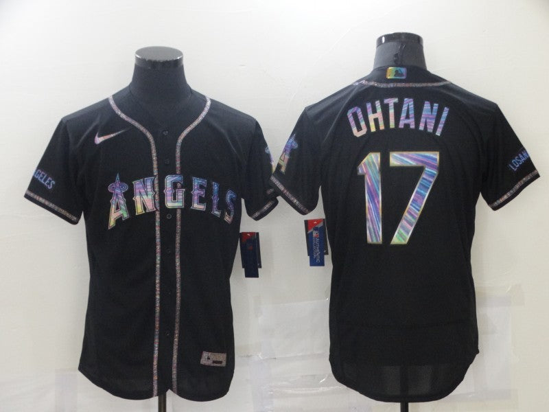 Men's Los Angeles Angels Shohei Ohtani #17 Black Sewn Baseball Jersey1 baseball jersey product view 1