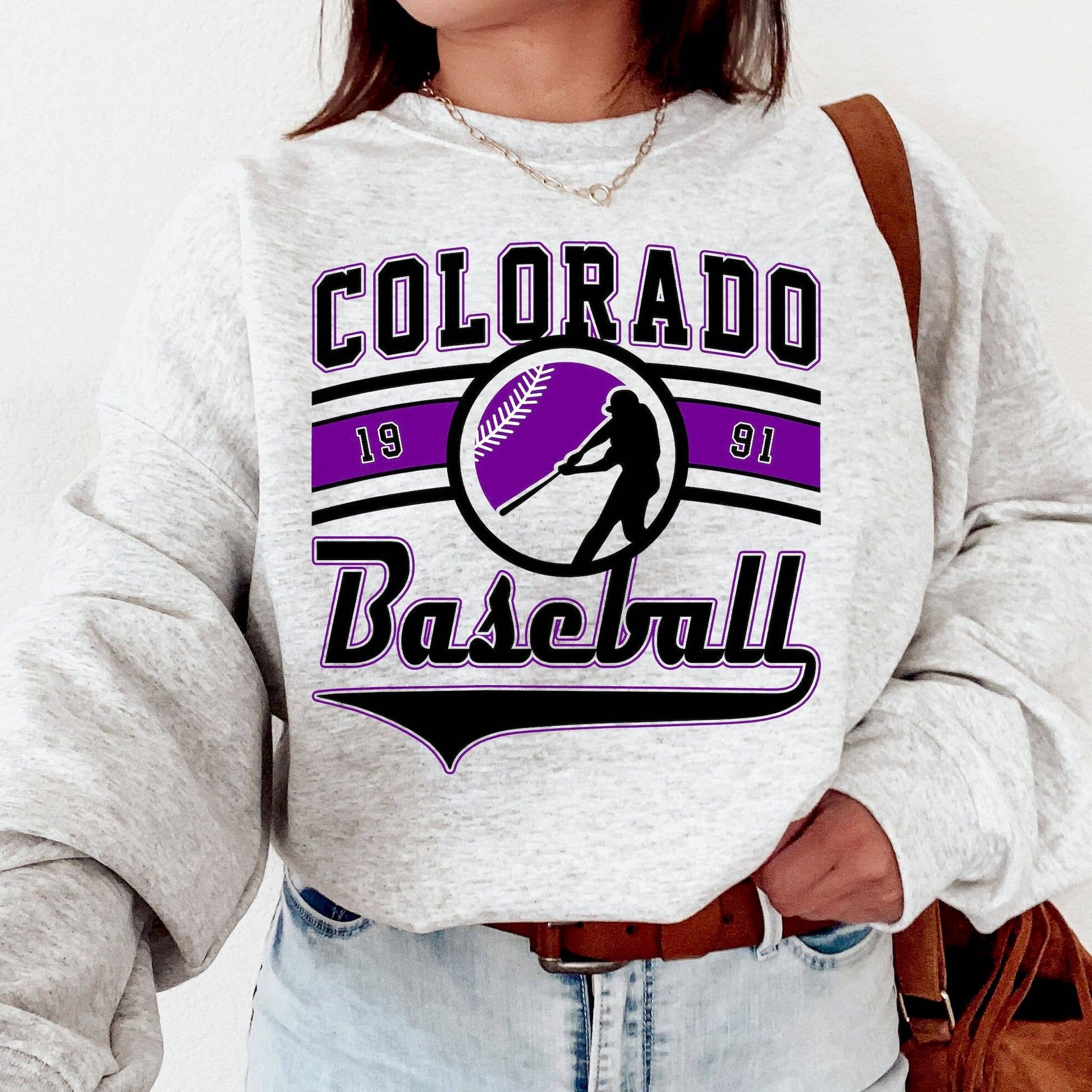 Vintage Rockies Baseball Sweatshirt, Est 1991 Retro Style Unisex T-shirt, Sweatshirt, Hoodie, Long Sleeve Tee - T-Shirt, Sweatshirt, Hoodie
