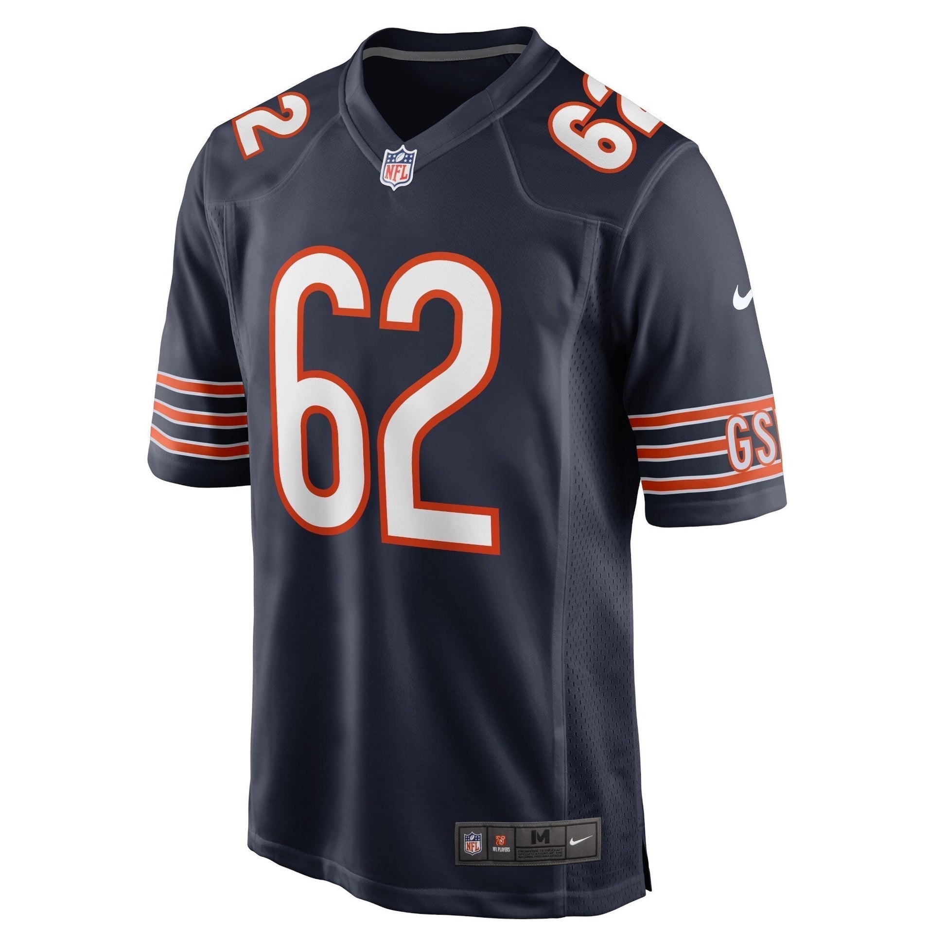Lucas Patrick Chicago Bears Game Jersey - Navy football jersey product view 2