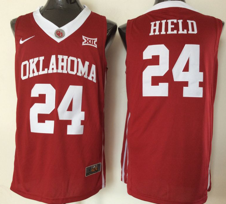 Men's Oklahoma Sooners Buddy Hield #24 Crimson Player Game Jersey sports jersey product view 1