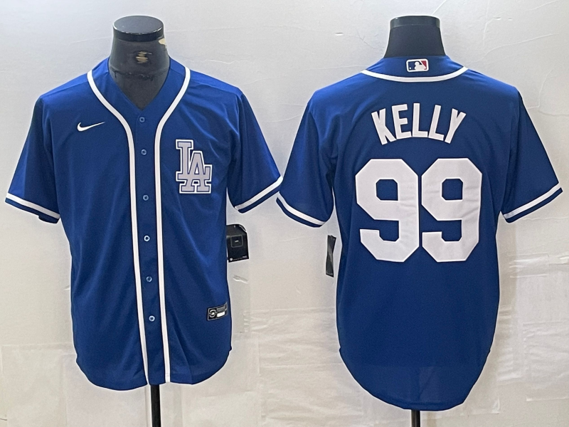 Men's Los Angeles Dodgers Joe Kelly Blue Limited Player Jersey baseball jersey product view 1