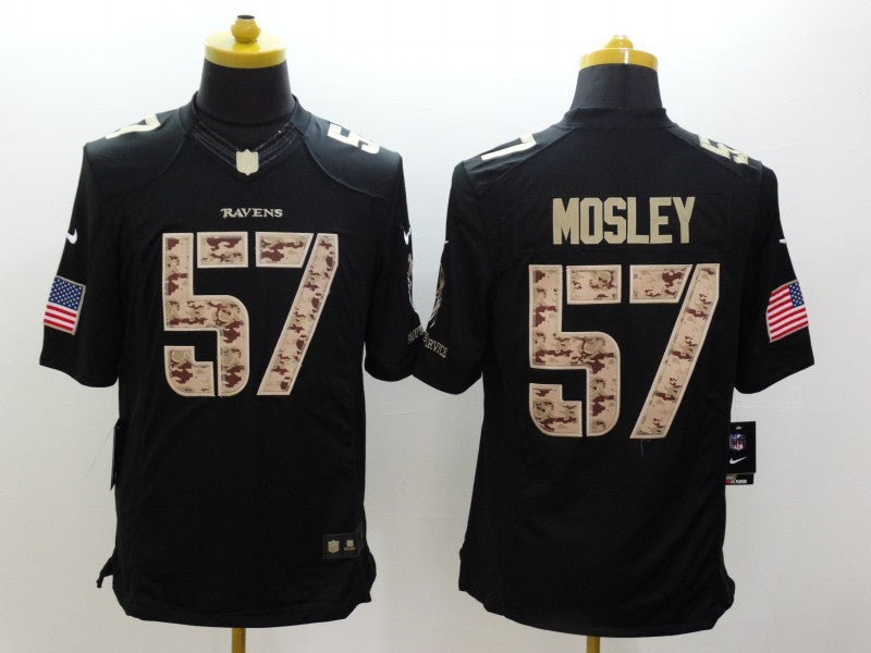 Men's Baltimore Ravens C.J. Mosley #57 Black Game Player Jersey1 football jersey product view 1