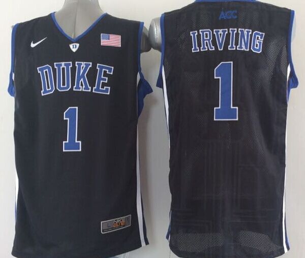 Men's Duke Blue Devils Kyrie Irving #1 Black Player Jersey sports jersey product view 1