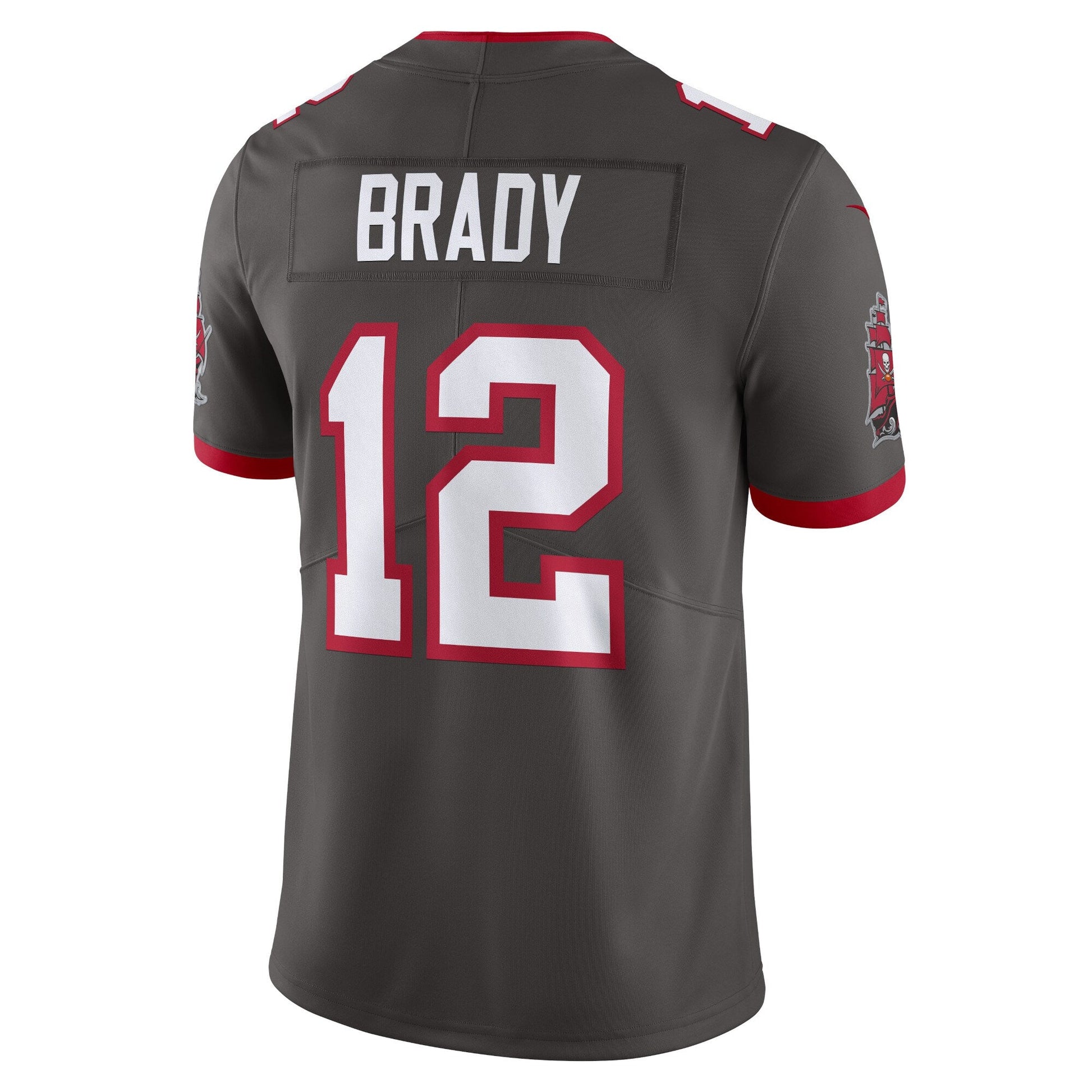 Tom Brady Tampa Bay Buccaneers Alternate Vapor Untouchable Limited Jersey - Pewter football jersey product view 3