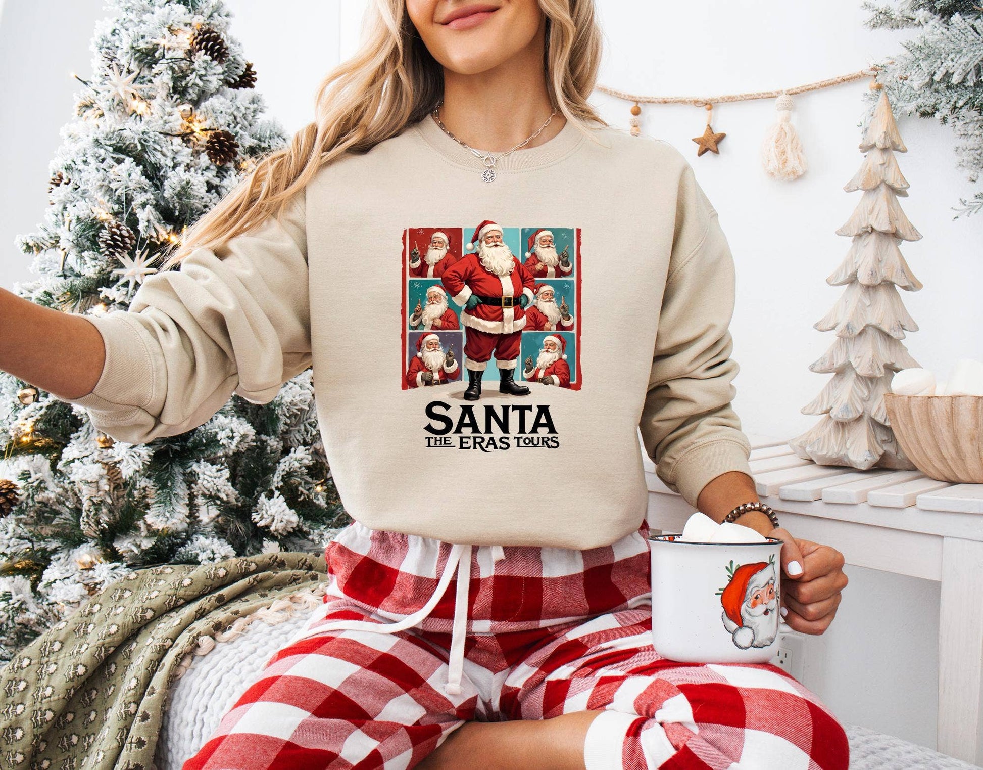 Retro Santa Swiftie Christmas Tee Unisex T-shirt, Sweatshirt, Hoodie, Long Sleeve Tee - T-Shirt, Sweatshirt, Hoodie