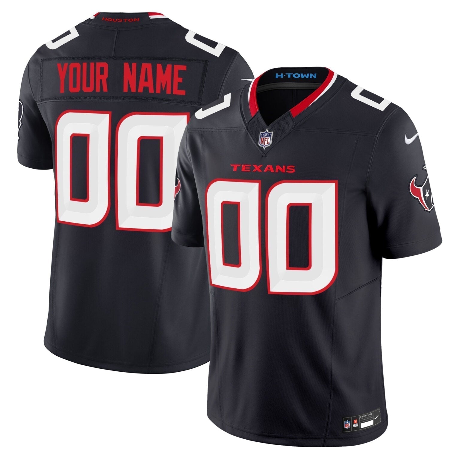 Custom Houston Texans Jersey 2024 football jersey product view 1