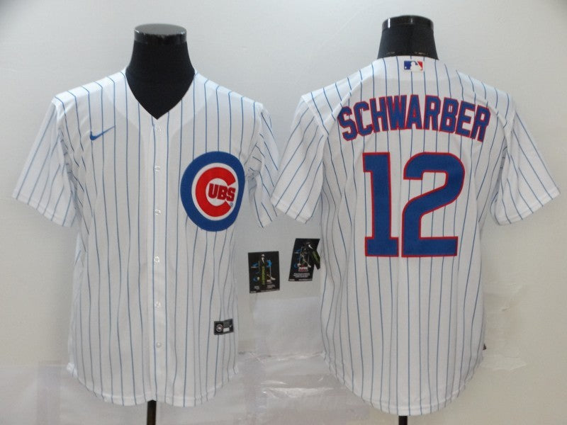 Men's Chicago Cubs Kyle Schwarber White Replica Baseball Jersey baseball jersey product view 1