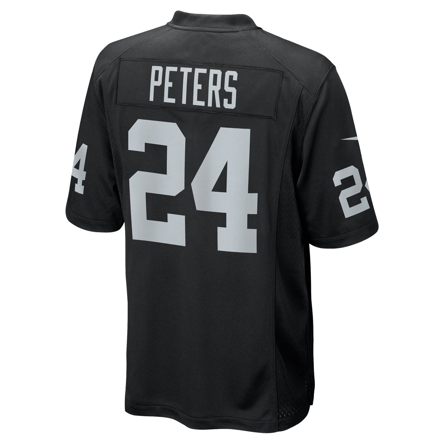 Marcus Peters Las Vegas Raiders Team Game Jersey - Black football jersey product view 3