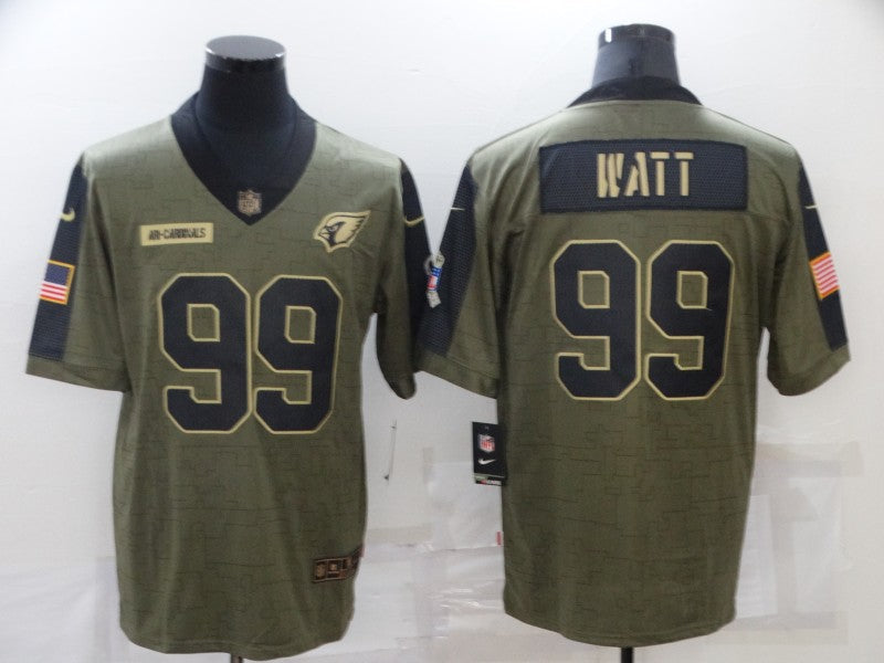 Men's Arizona Cardinals J.J. Watt #99 Brown Game Jersey1 football jersey product view 1