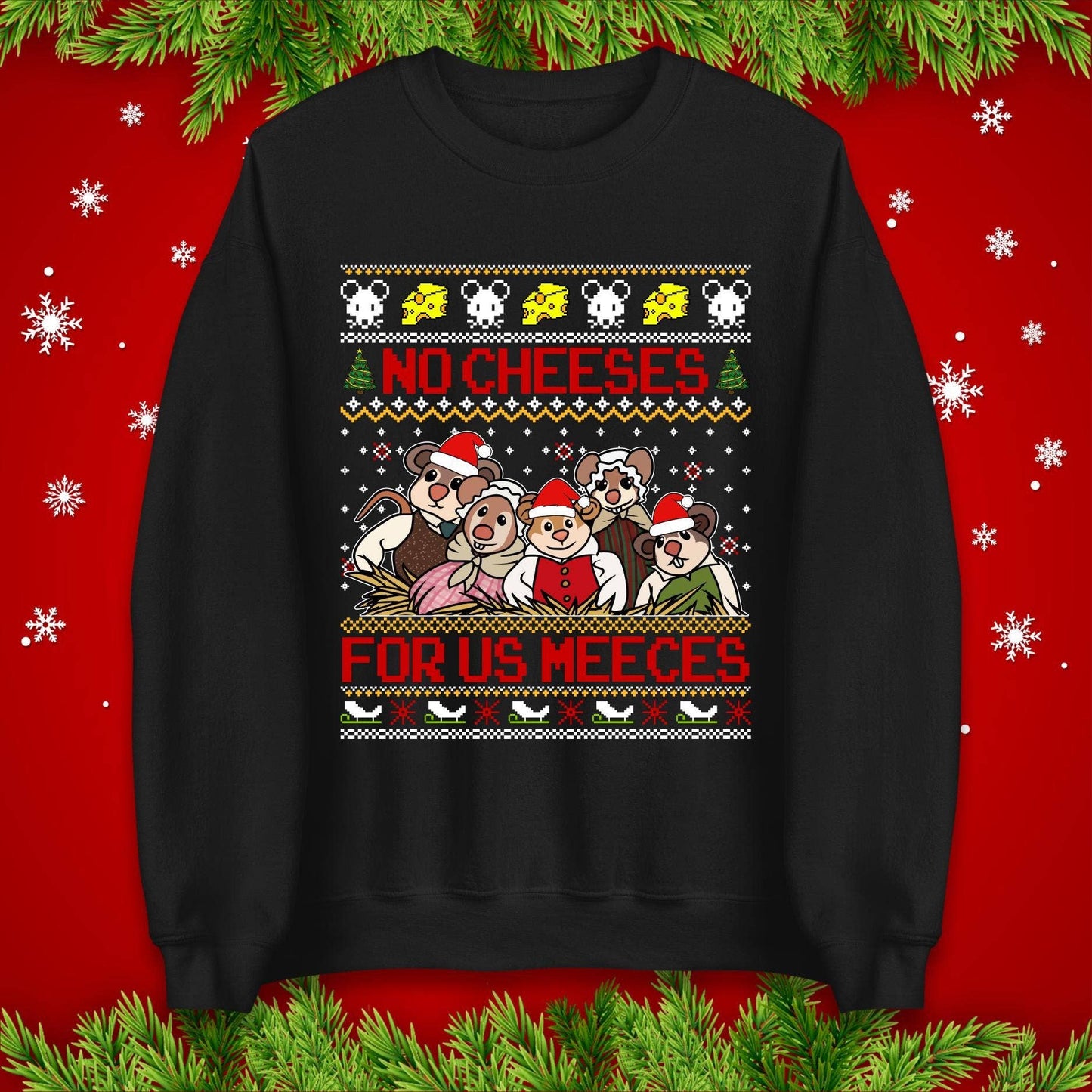 Cheese Lover Festive Holiday Sweater Unisex T-shirt, Sweatshirt, Hoodie, Long Sleeve Tee - T-Shirt, Sweatshirt, Hoodie