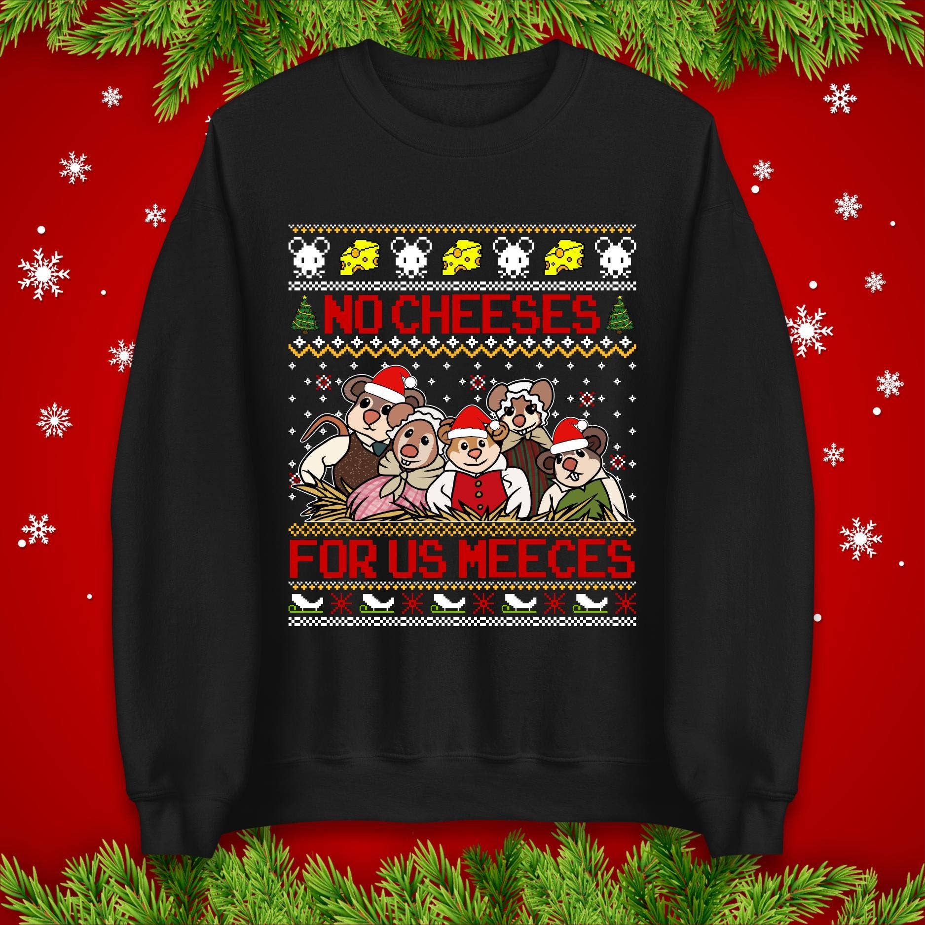 Cheese Lover Festive Holiday Sweater Unisex T-shirt, Sweatshirt, Hoodie, Long Sleeve Tee - T-Shirt, Sweatshirt, Hoodie