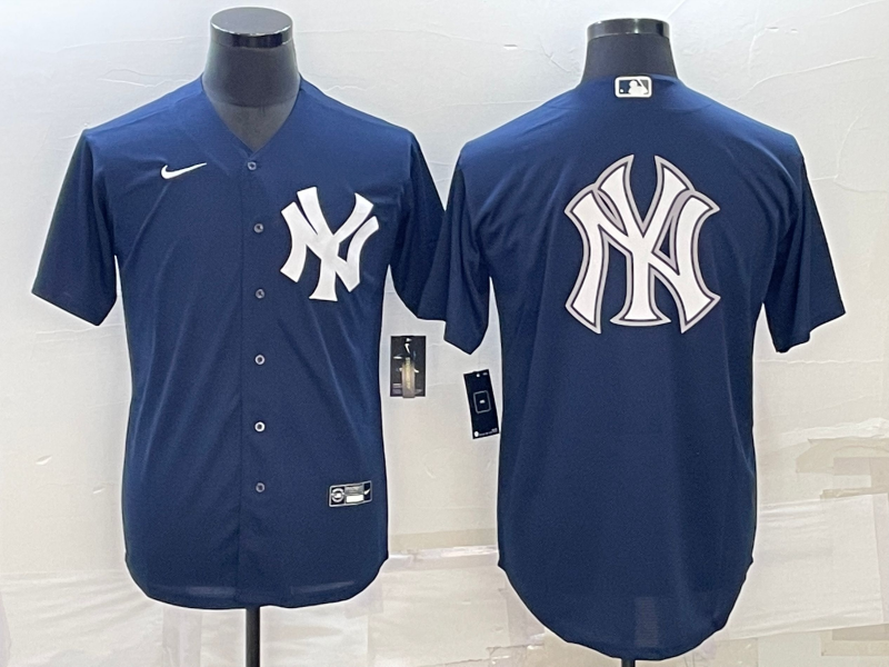 Men's New York Yankees Navy Alternate Player Jersey baseball jersey product view 1