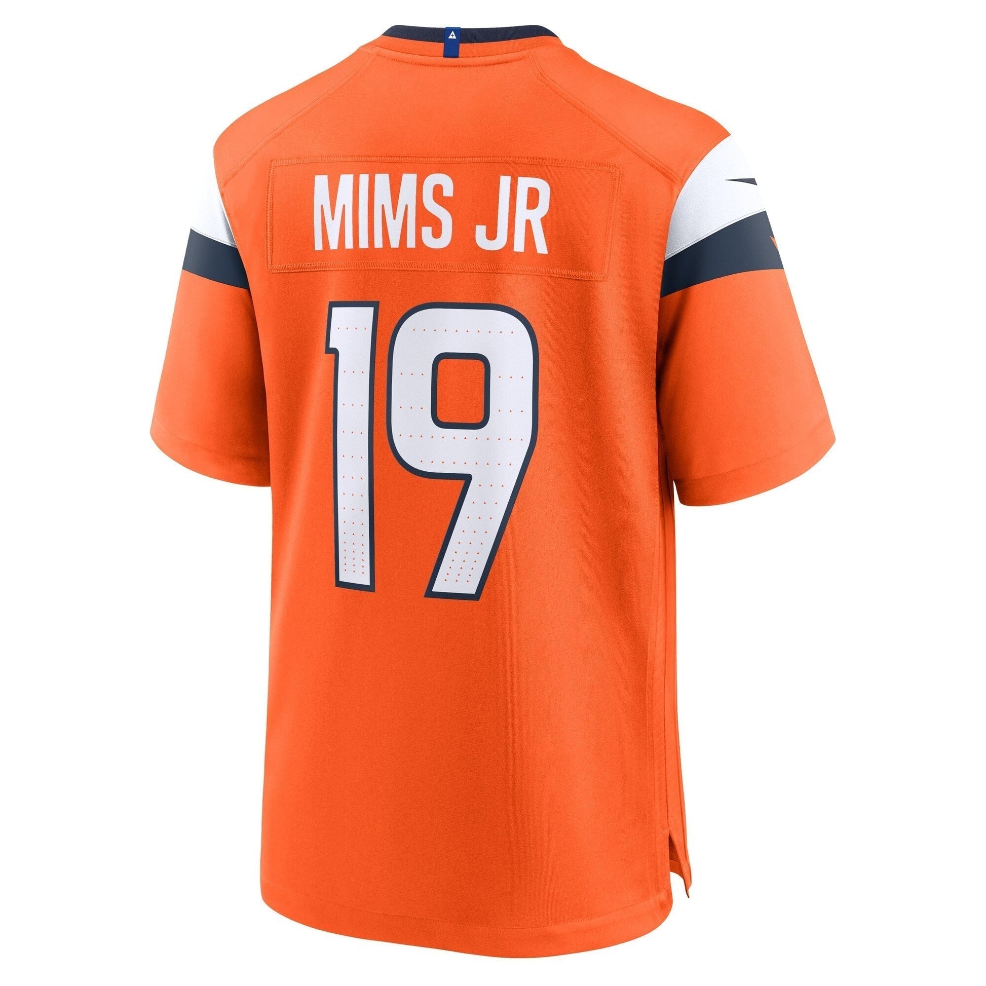Marvin Mims Jr Denver Broncos Team Game Jersey - Orange football jersey product view 3