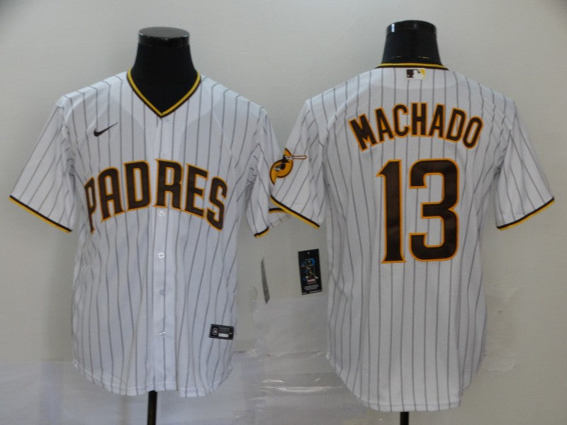 Men's San Diego Padres Manny Machado White Stitched Jersey baseball jersey product view 1