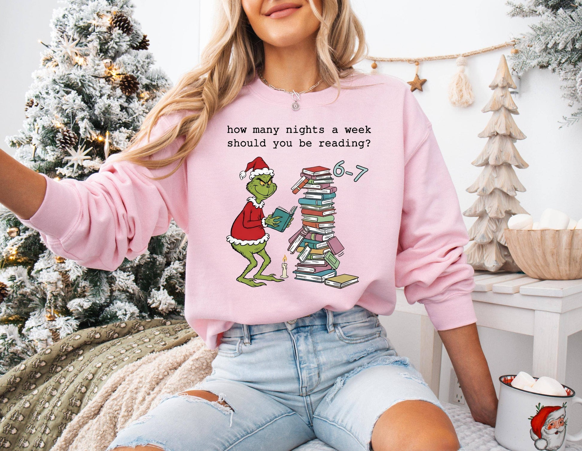 Cozy Christmas Reading Hoodie For Teachers Unisex T-shirt, Sweatshirt, Hoodie, Long Sleeve Tee - T-Shirt, Sweatshirt, Hoodie