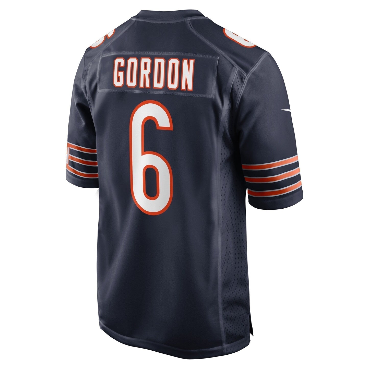 Kyler Gordon Chicago Bears Game Jersey - Navy football jersey product view 3
