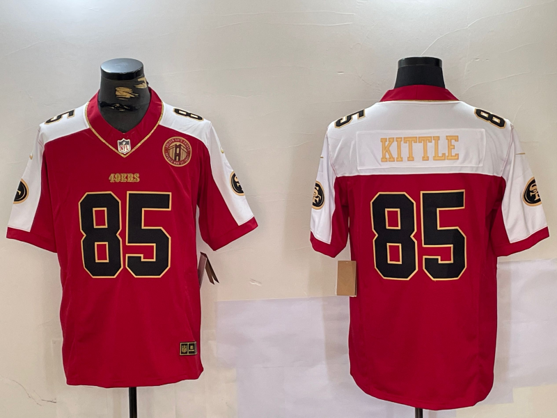 Men's San Francisco 49ers George Kittle Scarlet Game Player Jersey football jersey product view 1