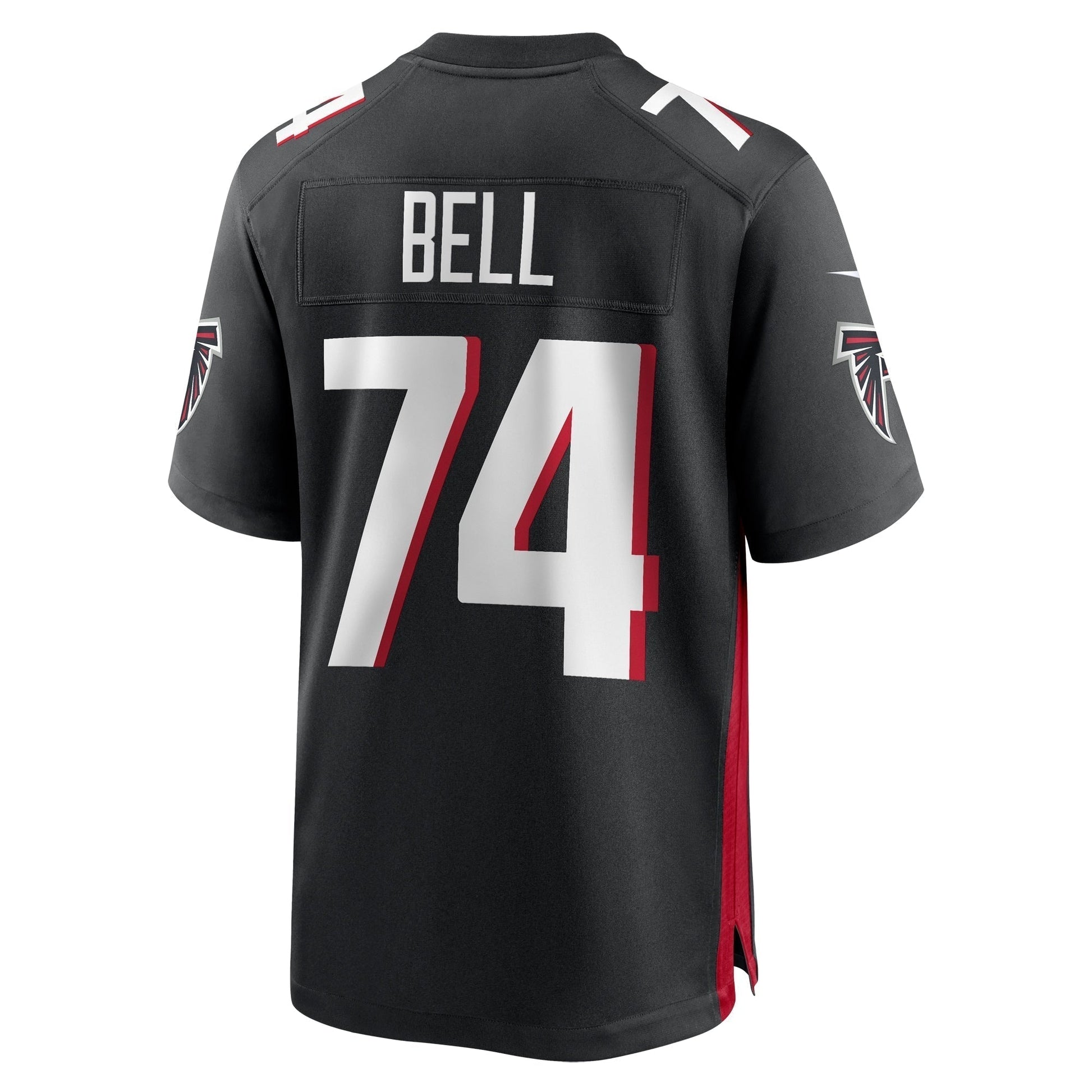 Travis Bell Atlanta Falcons Team Game Jersey - Black football jersey product view 3
