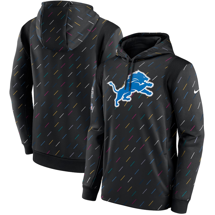 Men's Detroit Lions 2021 Salute to Service Hoodie Black football jersey product view 1