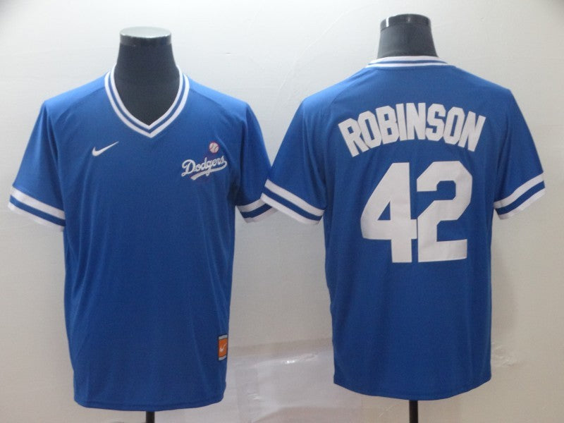 Men's Los Angeles Dodgers Jackie Robinson Blue Game Player Jersey baseball jersey product view 1