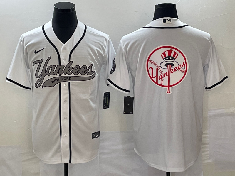 Men's New York Yankees White Replica Team Jersey Joint Edition baseball jersey product view 1