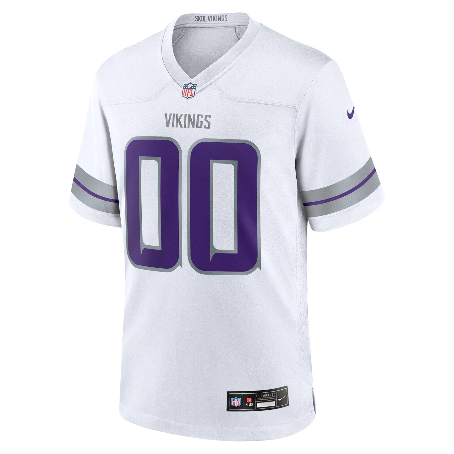 Minnesota Vikings Alternate Custom Game Jersey - White football jersey product view 2