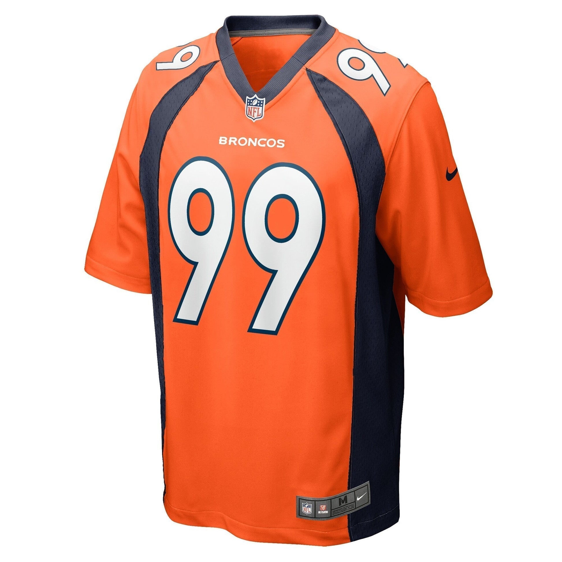 Zach Allen Denver Broncos Game Jersey - Orange football jersey product view 2