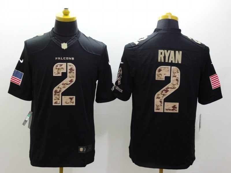 Men's Atlanta Falcons Matt Ryan #2 Black Player Jersey1 football jersey product view 1