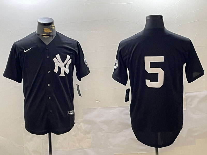 Men's New York Yankees Joe DiMaggio Black Game Jersey baseball jersey product view 1