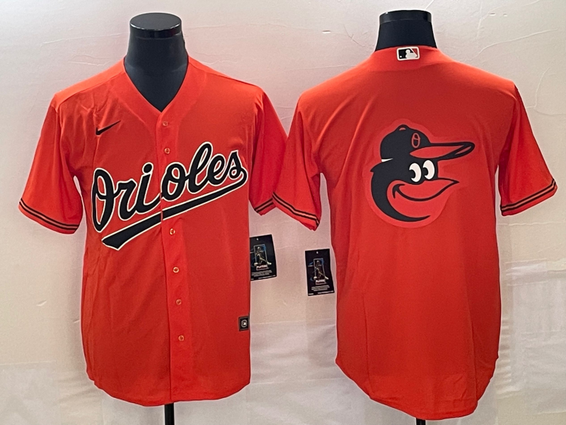 Men's Baltimore Orioles Orange Alternate Replica Player Jersey1 baseball jersey product view 1