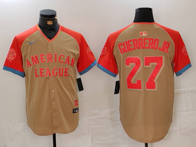 Men's American League Vladimir Guerrero Jr. Cream 2024 MLB All-Star Game Limited Player Jersey baseball jersey product view 1